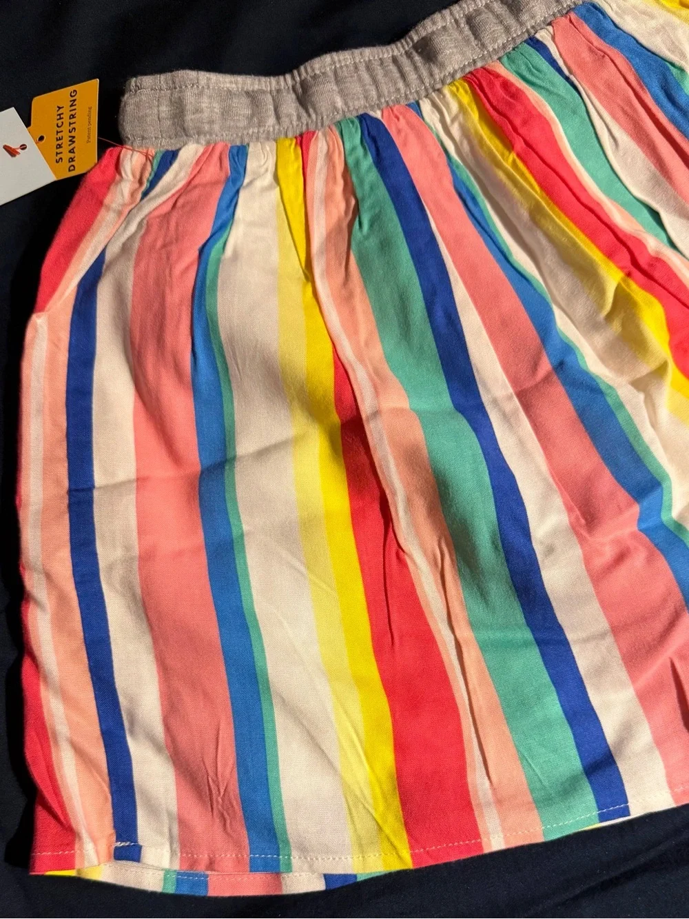 Cat & Jack Multi-Color Rainbow Stripe Skirt - Red, Yellow, Green, Blue, Pink
